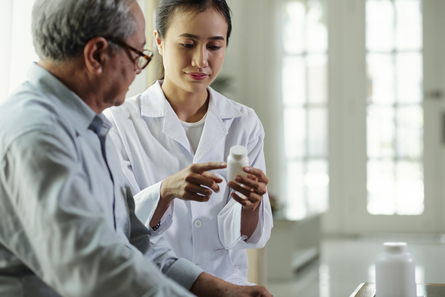 Nurse at work, providing a prescription